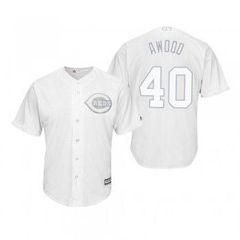 Cincinnati Reds Alex Wood Awood White 2019 Players' Weekend Replica Jersey