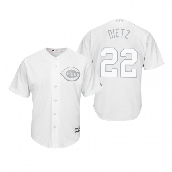 Cincinnati Reds Derek Dietrich Dietz White 2019 Players' Weekend Replica Jersey