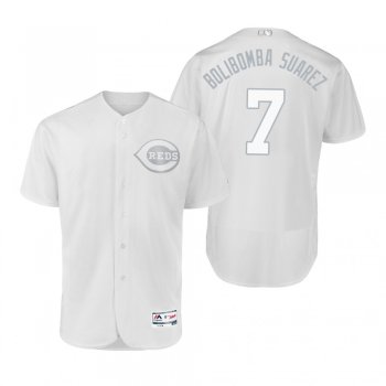 Cincinnati Reds Eugenio Suarez Bolibomba Suarez White 2019 Players' Weekend Authentic Jersey