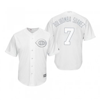 Cincinnati Reds Eugenio Suarez Bolibomba Suarez White 2019 Players' Weekend Replica Jersey