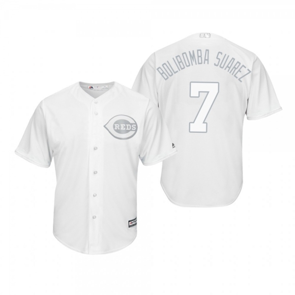 Cincinnati Reds Eugenio Suarez Bolibomba Suarez White 2019 Players' Weekend Replica Jersey