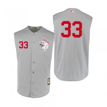 Reds Jesse Winker Gray 1956 Turn Back the Clock Authentic Jersey