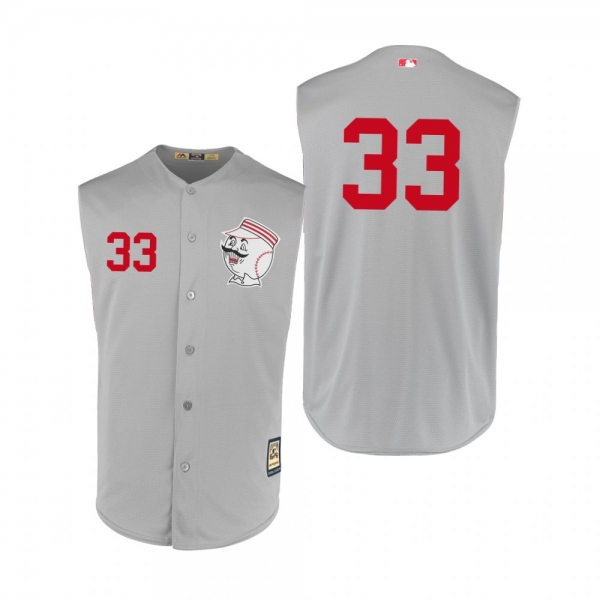 Reds Jesse Winker Gray 1956 Turn Back the Clock Authentic Jersey