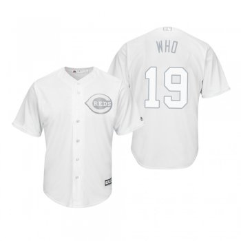 Cincinnati Reds Joey Votto Who White 2019 Players' Weekend Replica Jersey