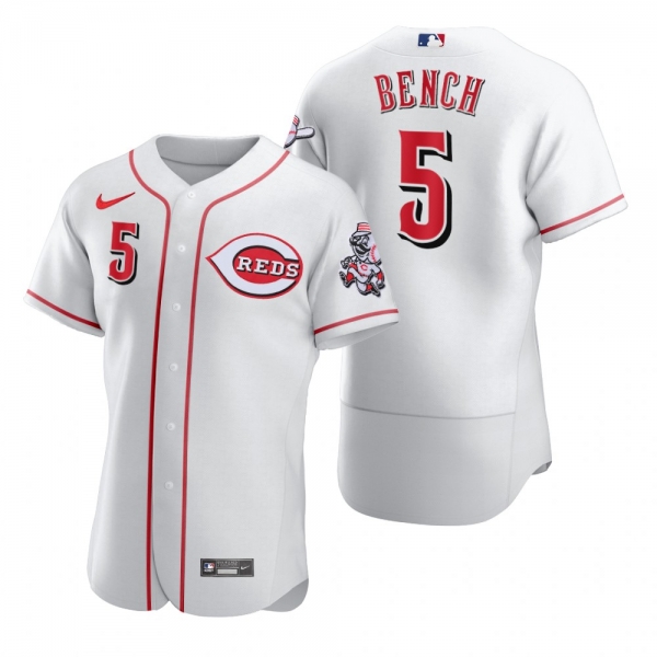 Cincinnati Reds Johnny Bench Nike White 2020 Authentic Jersey