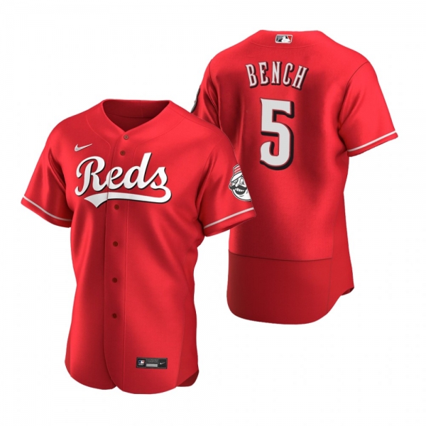 Cincinnati Reds Johnny Bench Nike Scarlet Authentic Alternate Jersey