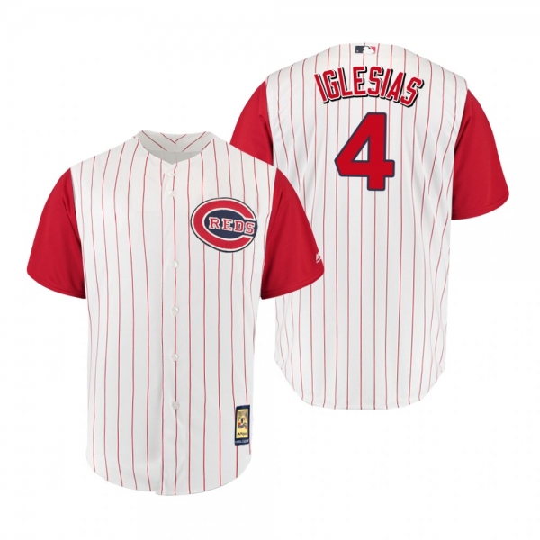 Cincinnati Reds Jose Iglesias White Red Throwback 1961 Cool Base Jersey