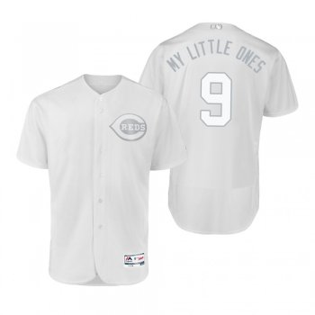 Reds Jose Peraza My Little Ones White 2019 Players' Weekend Authentic Jersey