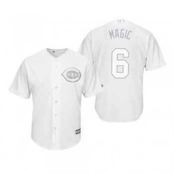 Cincinnati Reds Phillip Ervin Magic White 2019 Players' Weekend Replica Jersey