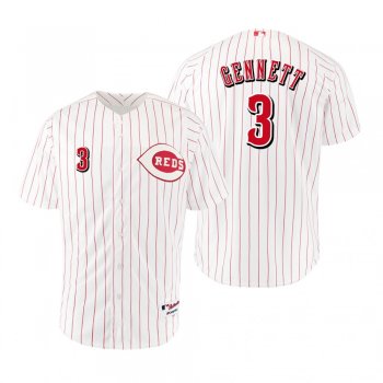 Reds Scooter Gennett White Red 1967 Throwback Flex Base Jersey