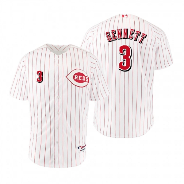 Reds Scooter Gennett White Red 1967 Throwback Flex Base Jersey