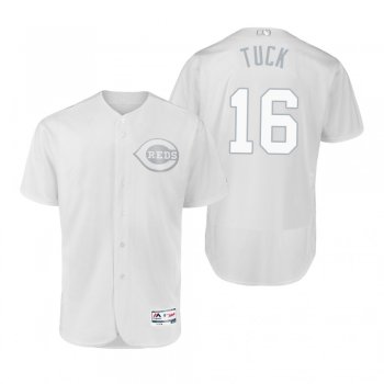 Cincinnati Reds Tucker Barnhart Tuck White 2019 Players' Weekend Authentic Jersey