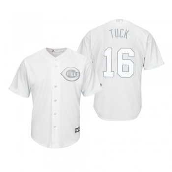 Cincinnati Reds Tucker Barnhart Tuck White 2019 Players' Weekend Replica Jersey