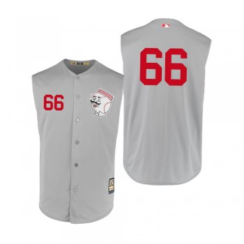 Reds Yasiel Puig Gray 1956 Turn Back the Clock Authentic Jersey