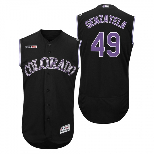 Colorado Rockies Black Antonio Senzatela 150th Anniversary Alternate Flex Base Jersey