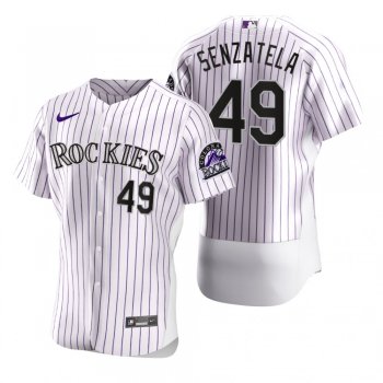 Colorado Rockies Antonio Senzatela Nike White 2020 Authentic Jersey