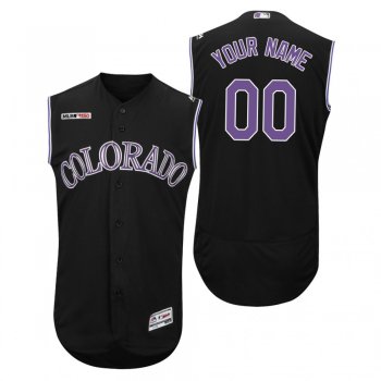 Colorado Rockies Black Custom 150th Anniversary Alternate Flex Base Jersey