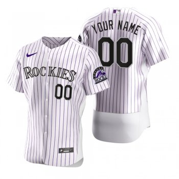 Colorado Rockies Custom Nike White 2020 Authentic Jersey