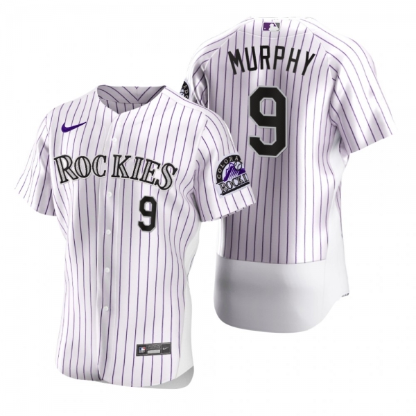 Colorado Rockies Daniel Murphy Nike White 2020 Authentic Jersey