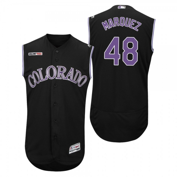 Colorado Rockies Black German Marquez 150th Anniversary Alternate Flex Base Jersey