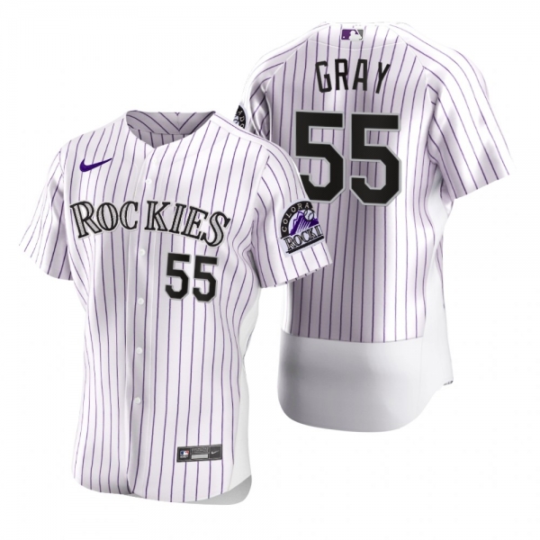 Colorado Rockies Jon Gray Nike White 2020 Authentic Jersey