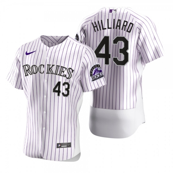 Colorado Rockies Sam Hilliard Nike White 2020 Authentic Jersey