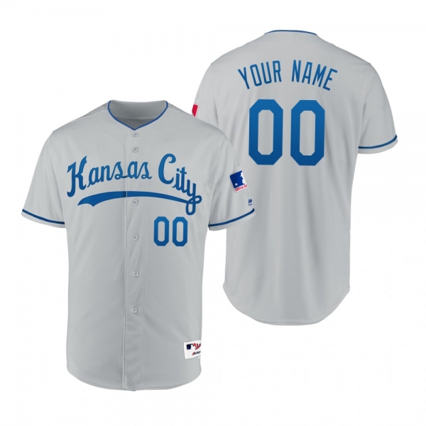 Royals Custom Gray 1969 Turn Back the Clock Authentic Jersey