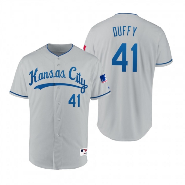 Royals Danny Duffy Gray 1969 Turn Back the Clock Authentic Jersey