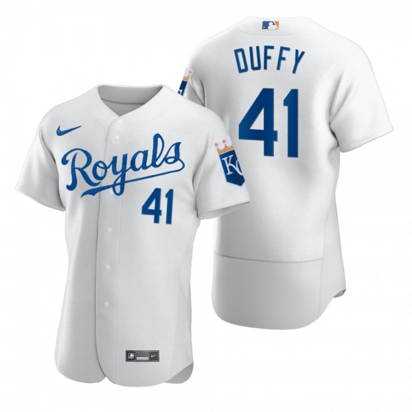 Kansas City Royals Danny Duffy Nike White 2020 Authentic Jersey