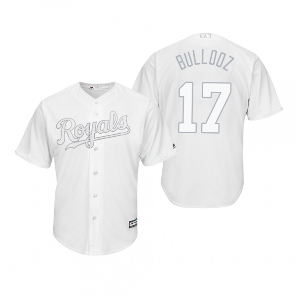 Kansas City Royals Hunter Dozier Bulldoz White 2019 Players' Weekend Replica Jersey