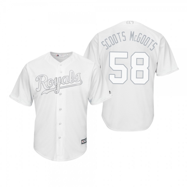 Kansas City Royals Scott Barlow Scoots Mcgoots White 2019 Players' Weekend Replica Jersey