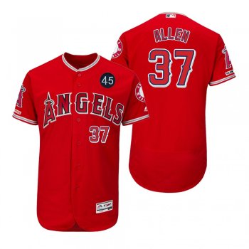 Cody Allen Angels Scarlet Memorial 45 Patch Flex Base Jersey