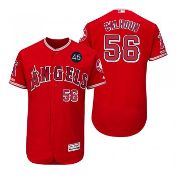 Kole Calhoun Angels Scarlet Memorial 45 Patch Flex Base Jersey