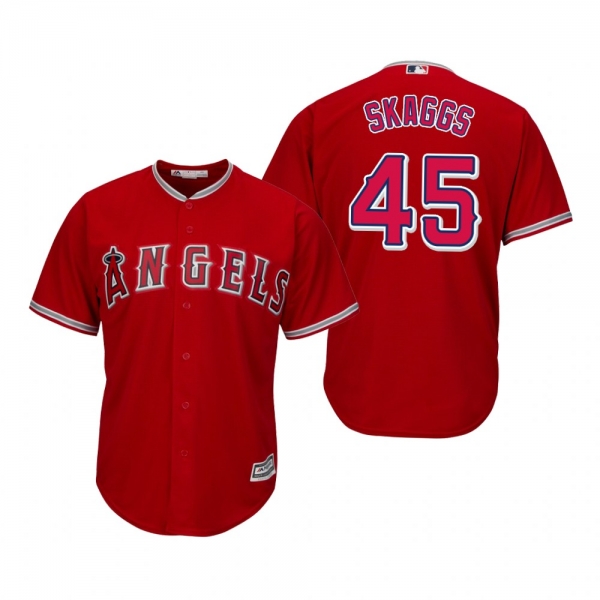 Tyler Skaggs Los Angeles Angels Scarlet Cool Base Jersey