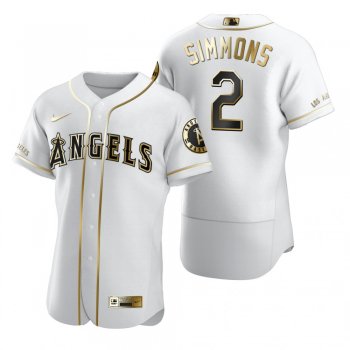 Los Angeles Angels Andrelton Simmons Nike White Authentic Golden Edition Jersey