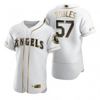 Los Angeles Angels Hansel Robles Nike White Authentic Golden Edition Jersey