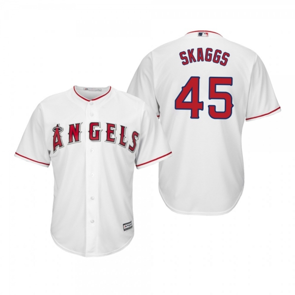 Tyler Skaggs Los Angeles Angels White Cool Base Jersey