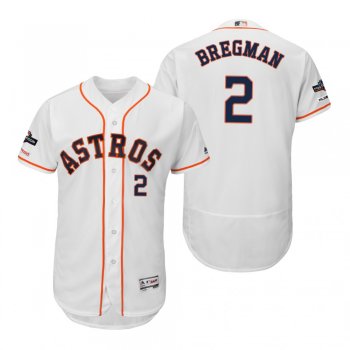 Alex Bregman Houston Astros White 2019 Postseason Flex Base Jersey