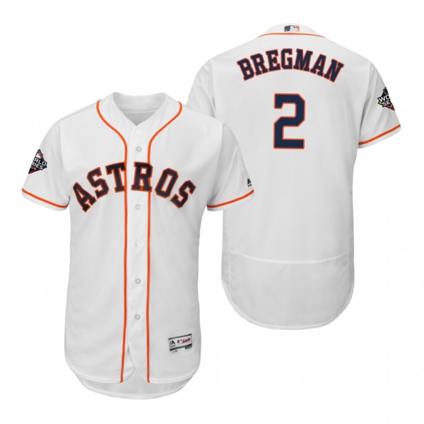 Alex Bregman Houston Astros White 2019 World Series Flex Base Jersey