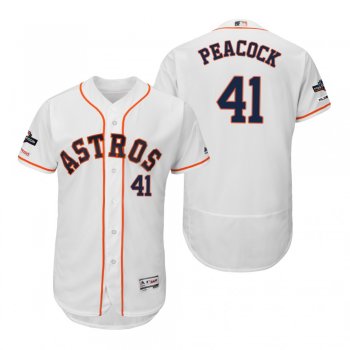 Brad Peacock Houston Astros White 2019 Postseason Flex Base Jersey