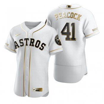 Houston Astros Brad Peacock Nike White Authentic Golden Edition Jersey