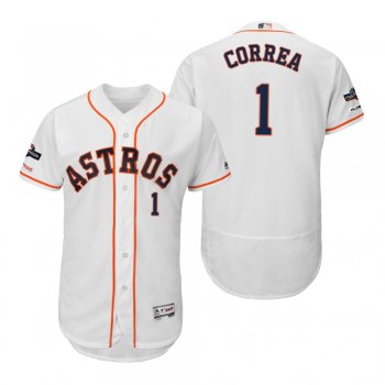 Carlos Correa Houston Astros White 2019 Postseason Flex Base Jersey