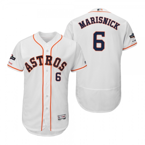 Jake Marisnick Houston Astros White 2019 Postseason Flex Base Jersey