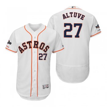 Jose Altuve Houston Astros White 2019 Postseason Flex Base Jersey