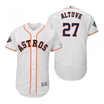 Jose Altuve Houston Astros White 2019 World Series Flex Base Jersey