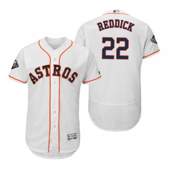 Josh Reddick Houston Astros White 2019 World Series Flex Base Jersey