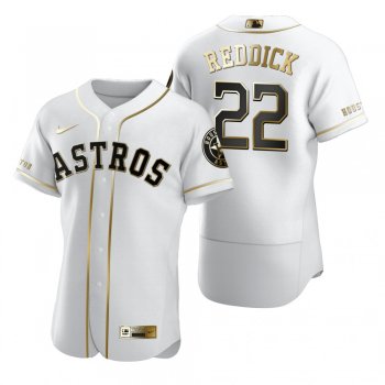 Houston Astros Josh Reddick Nike White Authentic Golden Edition Jersey