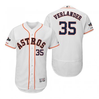 Justin Verlander Houston Astros White 2019 Postseason Flex Base Jersey