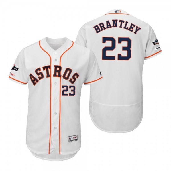 Michael Brantley Houston Astros White 2019 Postseason Flex Base Jersey