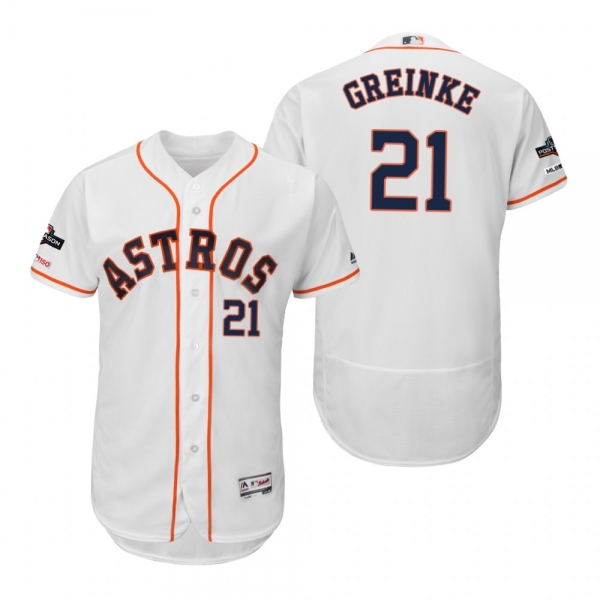 Zack Greinke Houston Astros White 2019 Postseason Flex Base Jersey